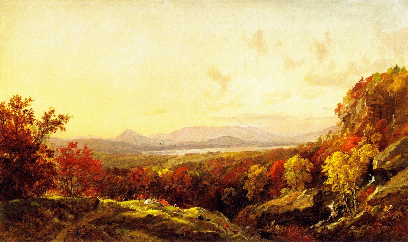 Autumn Vista, vintage artwork by Jasper Francis Cropsey, 12x8" (A4) Poster