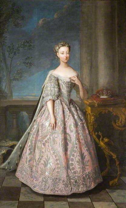 Princess Amelia Sophia, vintage artwork by Philipe Mercier, 12x8" (A4) Poster