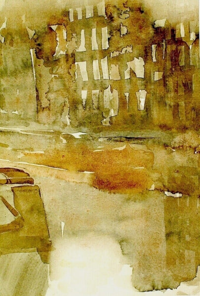 Houses on a Canal in the Evening, vintage artwork by George Hendrik Breitner, 12x8" (A4) Poster