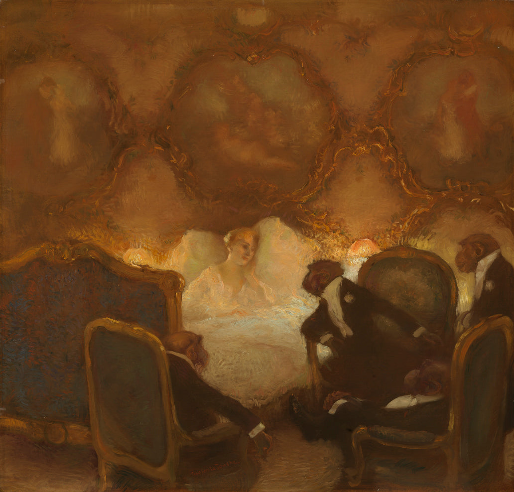 Jour de l’audience, vintage artwork by Gaston La Touche, 12x8" (A4) Poster