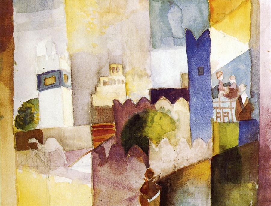 Kairuan III, vintage artwork by August Macke, 12x8" (A4) Poster