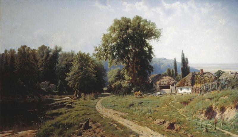 Village in Ukraine by Konstantin Kryzhitsky,A3(16x12")Poster