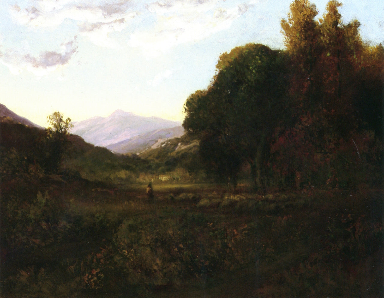 Landscape with Clear, Radiant Sky, vintage artwork by William Keith, 12x8" (A4) Poster
