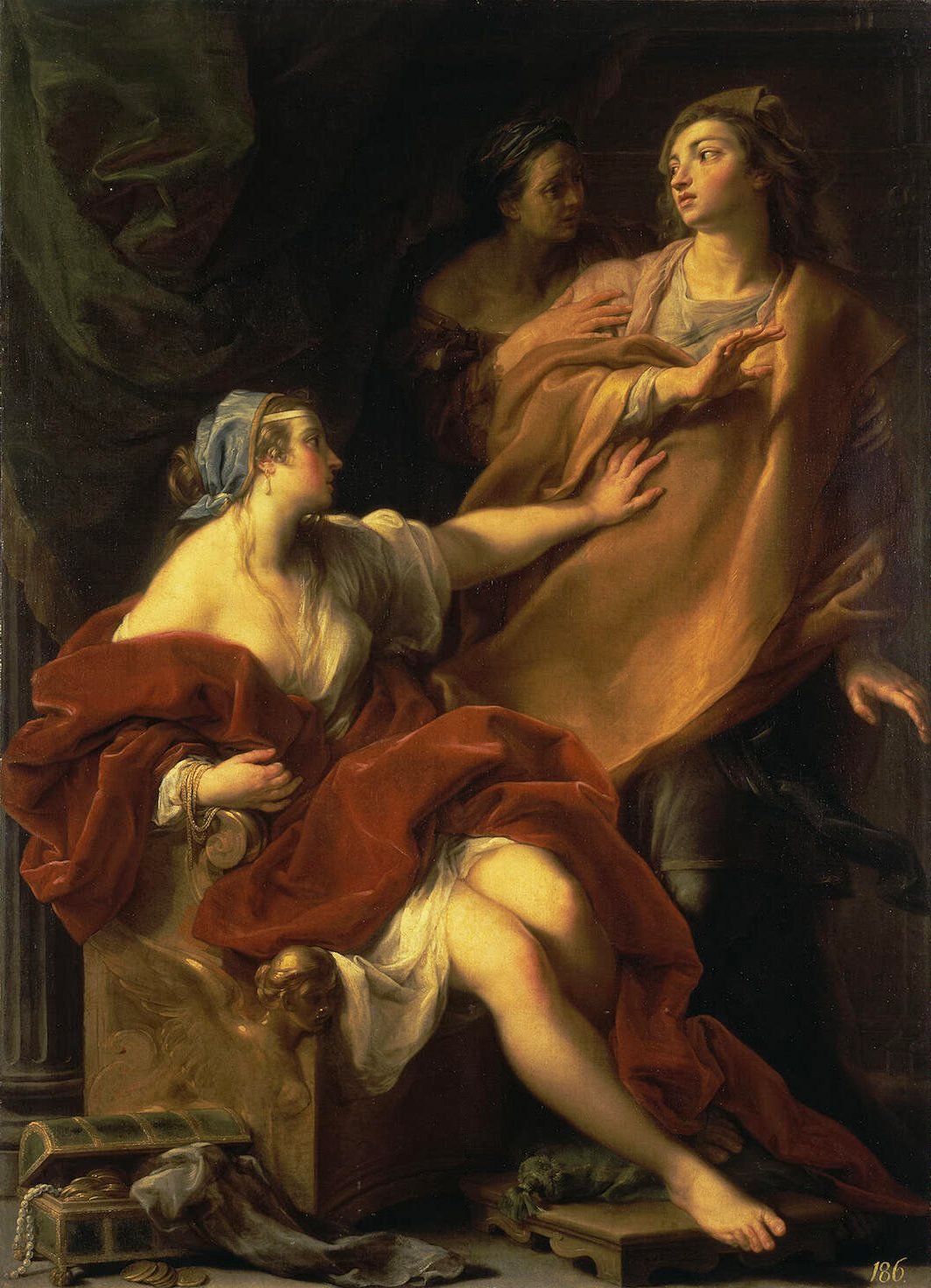 Allegory of Voluptuousness, vintage artwork by Pompeo Batoni, 12x8" (A4) Poster