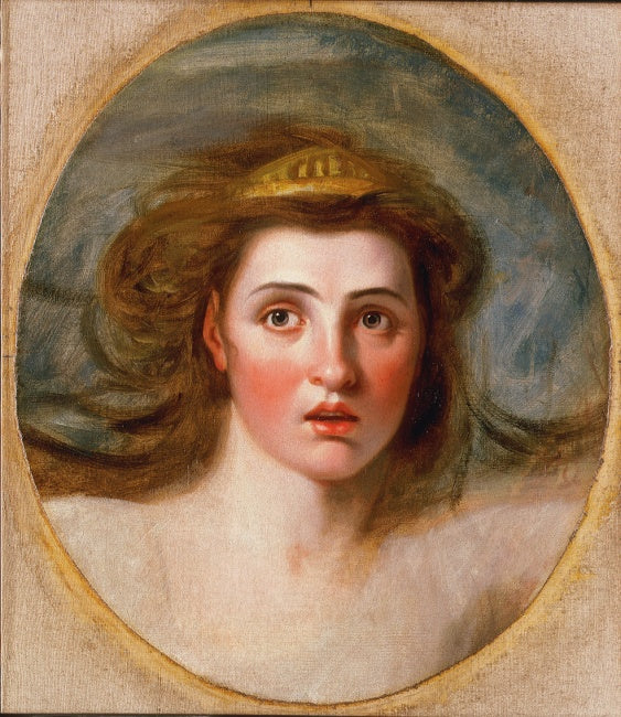 Lady Emma Hamilton as Cassandra, vintage artwork by George Romney, 12x8" (A4) Poster