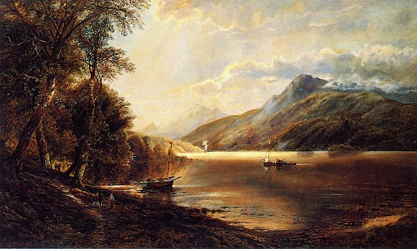Along the Riverbank, vintage artwork by Edmund Darch Lewis, 12x8" (A4) Poster