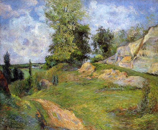 Chou Quarries at Pontoise - II, vintage artwork by Paul Gauguin, 12x8" (A4) Poster