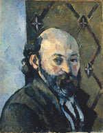 Self-Portrait (after Paul Cezanne), vintage artwork by Roger Eliot Fry, 12x8" (A4) Poster