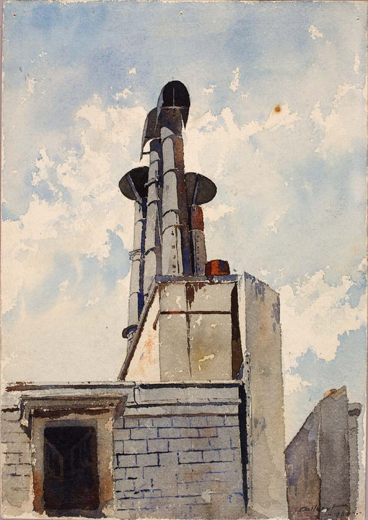 Latin Quarter, Paris, vintage artwork by Cass Gilbert, 12x8" (A4) Poster
