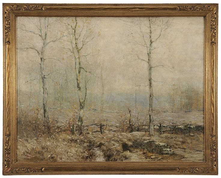 Frosted Fields by Bruce Crane,A3(16x12")Poster