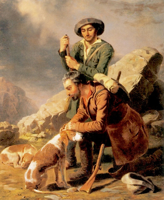 Wounded Hound, vintage artwork by William Tylee Ranney, A3 (16x12") Poster Print