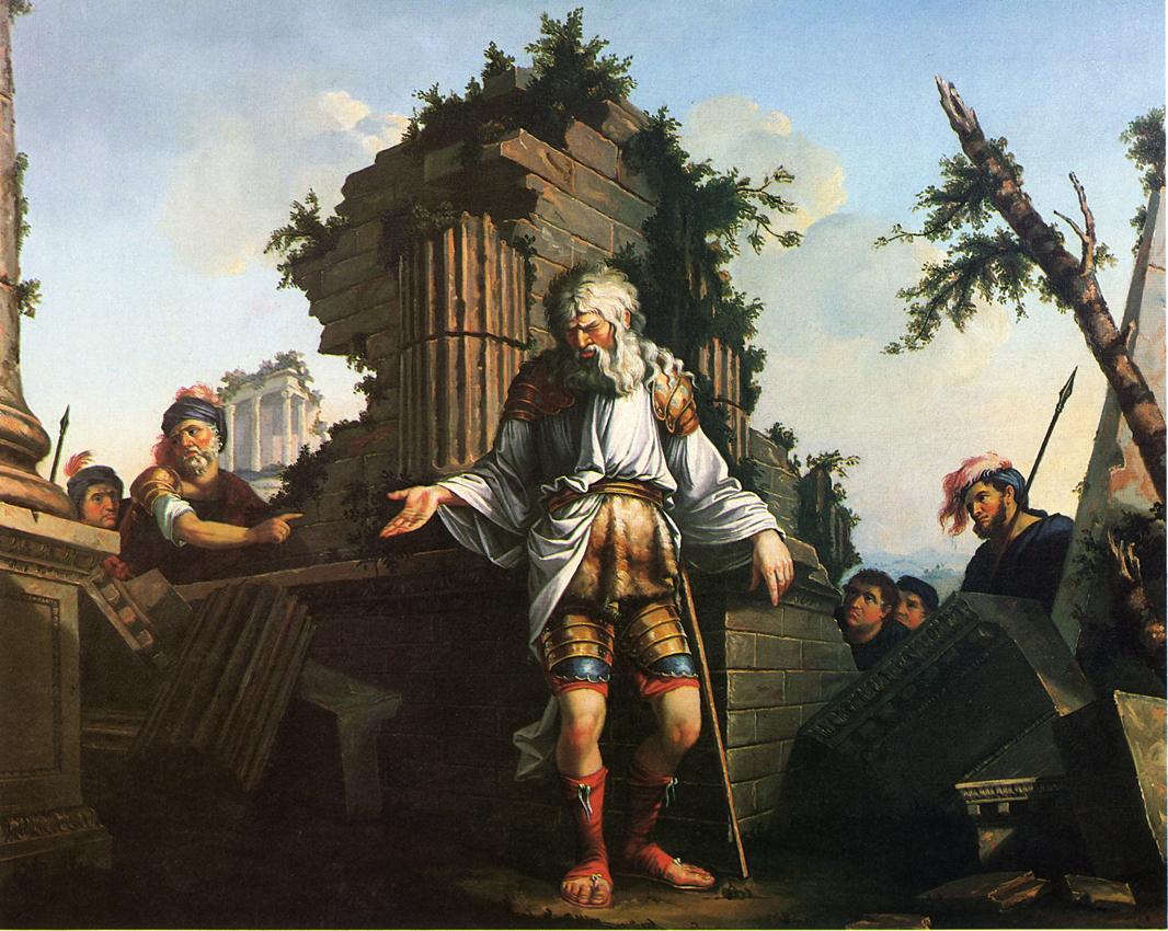 Belesarius, vintage artwork by John Trumbull, 12x8" (A4) Poster