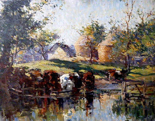 The Drinking Place, vintage artwork by Edmund Aubrey Hunt, 12x8" (A4) Poster