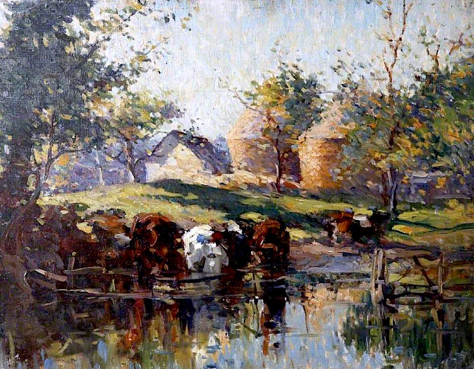 The Drinking Place, vintage artwork by Edmund Aubrey Hunt, 12x8" (A4) Poster