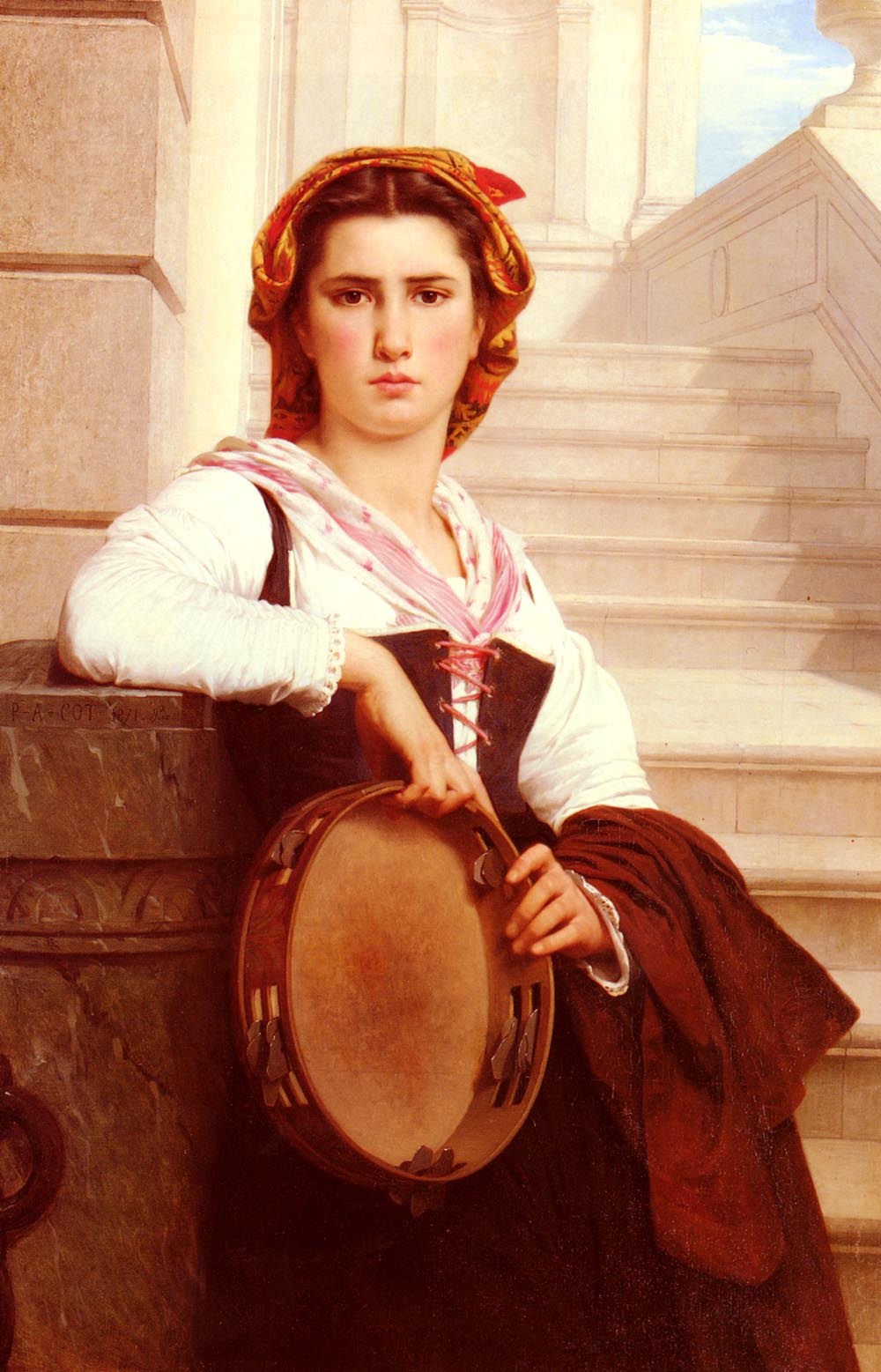 The Bohemian, vintage artwork by Pierre-Auguste Cot, 12x8" (A4) Poster