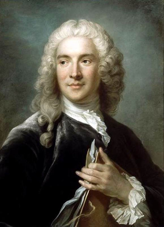 Portrait of Charles-Joseph Natoire, French painter, vintage artwork by Gustaf Lundberg, 12x8" (A4) Poster