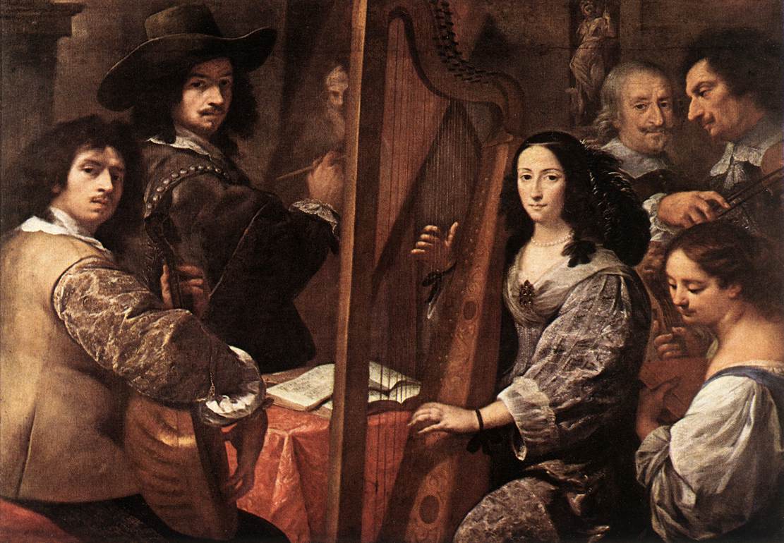 The Artist and his Family, vintage artwork by Carlo Francesco Nuvolone, 12x8" (A4) Poster