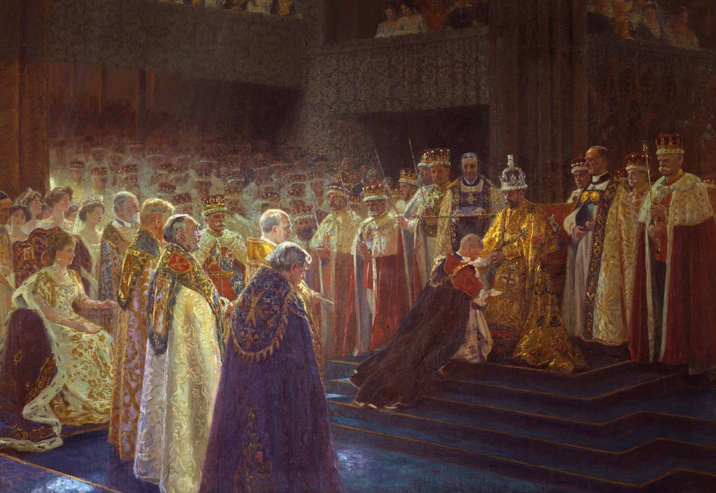 rge V; Edward, Prince of Wales doing Homage by Laurits Tuxen,A3(16x12")Poster