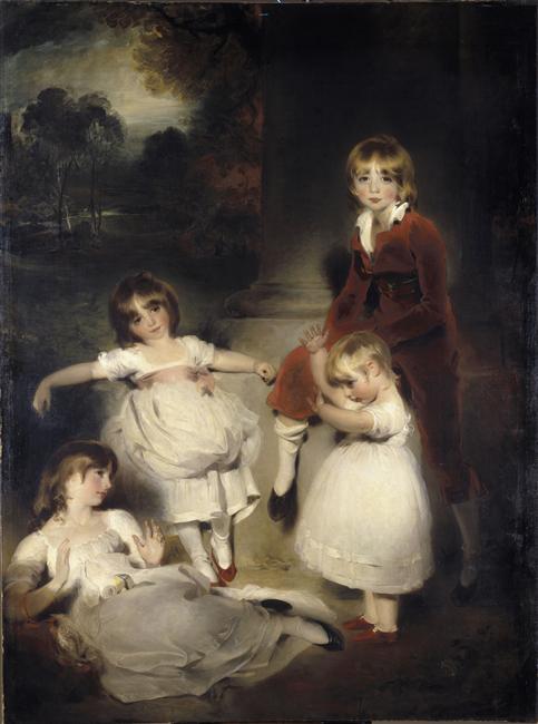 The Children of John Julius Angerstein, vintage artwork by Thomas Lawrence, 12x8" (A4) Poster