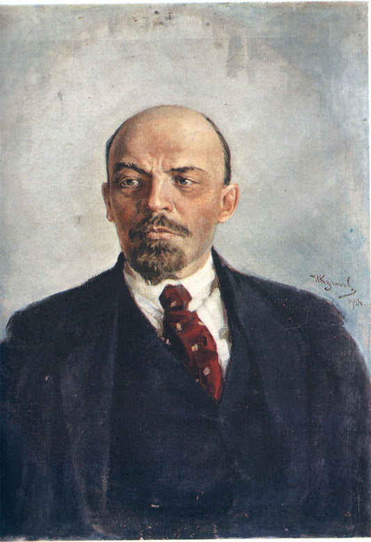 Portrait of Vladimir Lenin, vintage artwork by Ivan Kulikov, 12x8" (A4) Poster
