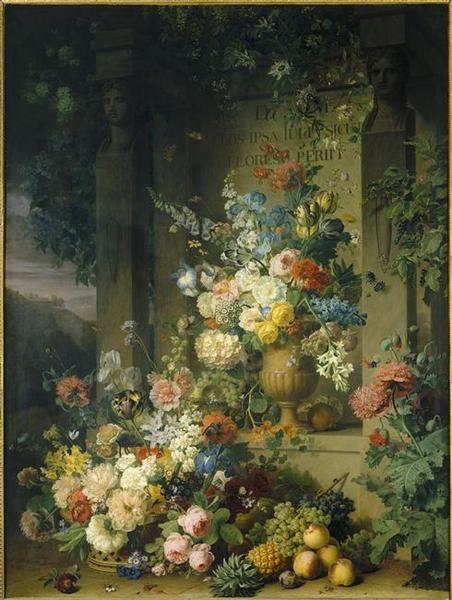 Julie's Tomb, vintage artwork by Jan Frans van Dael, 12x8" (A4) Poster