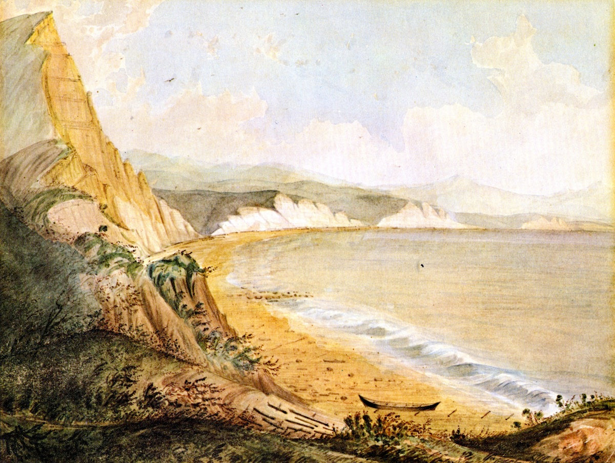 Bay of Sir Francis Drake, vintage artwork by James Madison Alden, 12x8" (A4) Poster