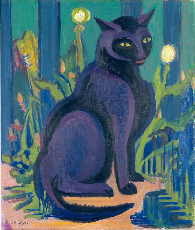 The Black Cat by Ernst Ludwig Kirchner,16x12(A3) Poster