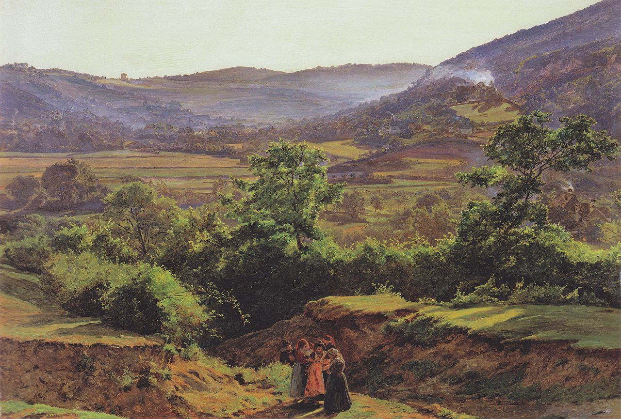 Mountain Landscapein Mödling, vintage artwork by Ferdinand Georg Waldmüller, A3 (16x12") Poster Print