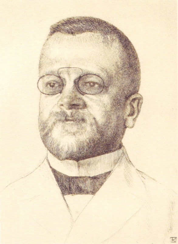 Fritz Schumacher, vintage artwork by Leopold von Kalckreuth, 12x8" (A4) Poster