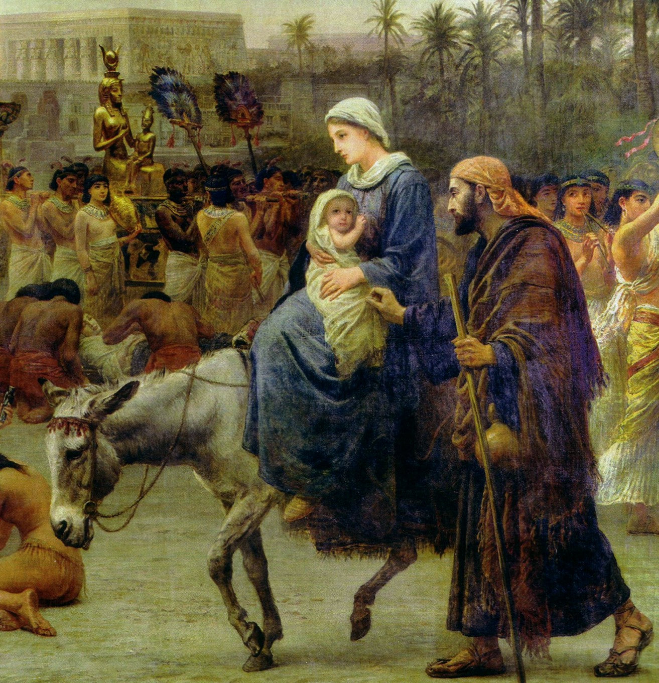 Anno Domini (Detail), vintage artwork by Edwin Long, RA, 12x8" (A4) Poster