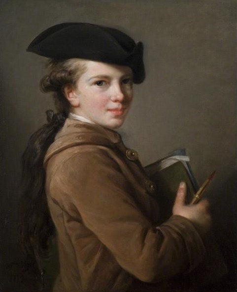 Etienne Louis Jean-Baptiste Vigee, The Artist's Brother, vintage artwork by Élisabeth Vigee-Lebrun, 12x8" (A4) Poster