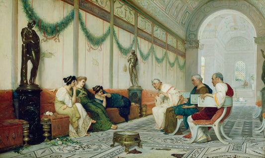 rior of Roman Building with Figures by Edouardo Ettore Forti,16x12(A3) Poster