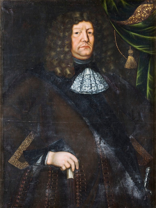 Gustaf Evertsson Horn af Marienborg, vintage artwork by David Klocker Ehrenstrahl, 12x8" (A4) Poster