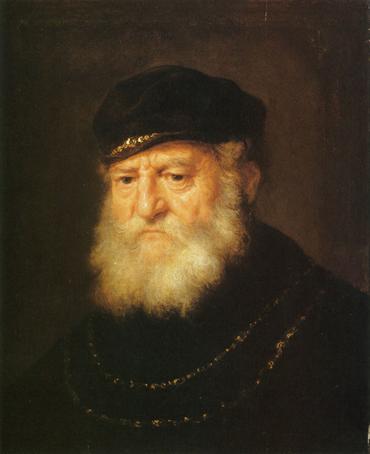 An Old Oriental Man, vintage artwork by Govaert Flinck, 12x8" (A4) Poster