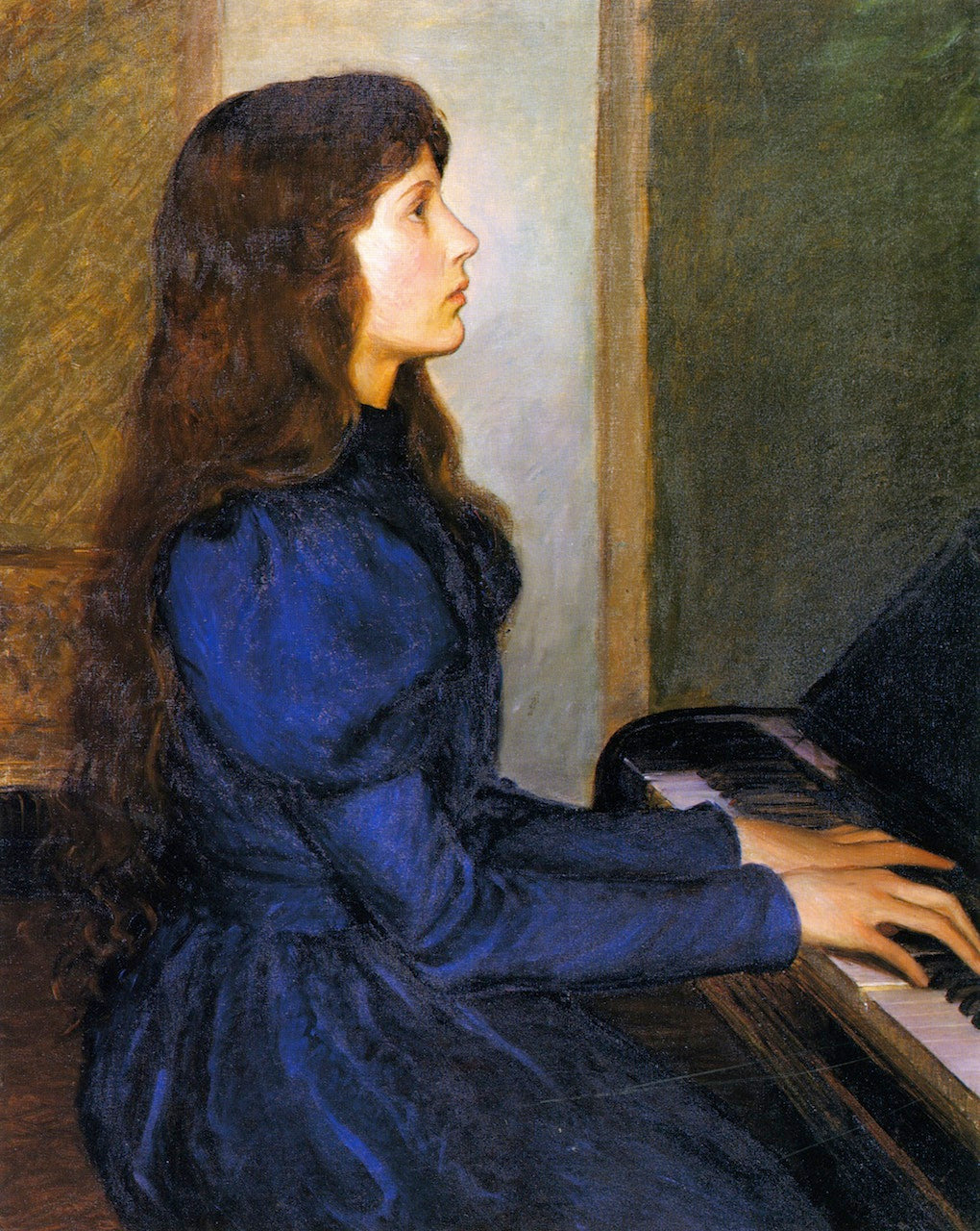 Playing by  Heart, vintage artwork by Lilla Cabot Perry, 12x8" (A4) Poster