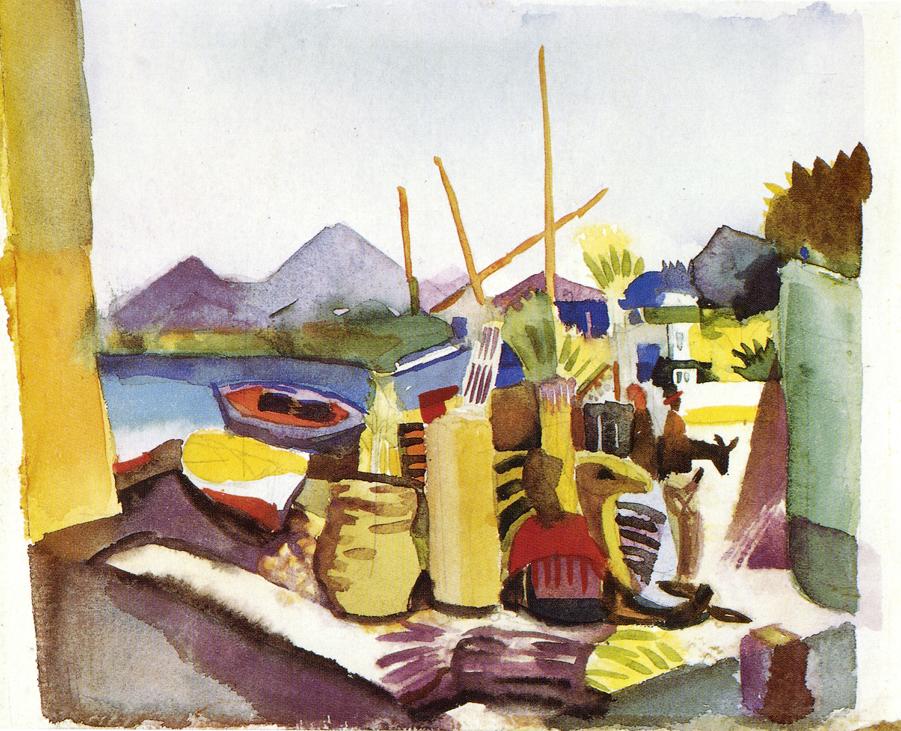 Landscape near Hammamet by August Macke,16x12(A3) Poster