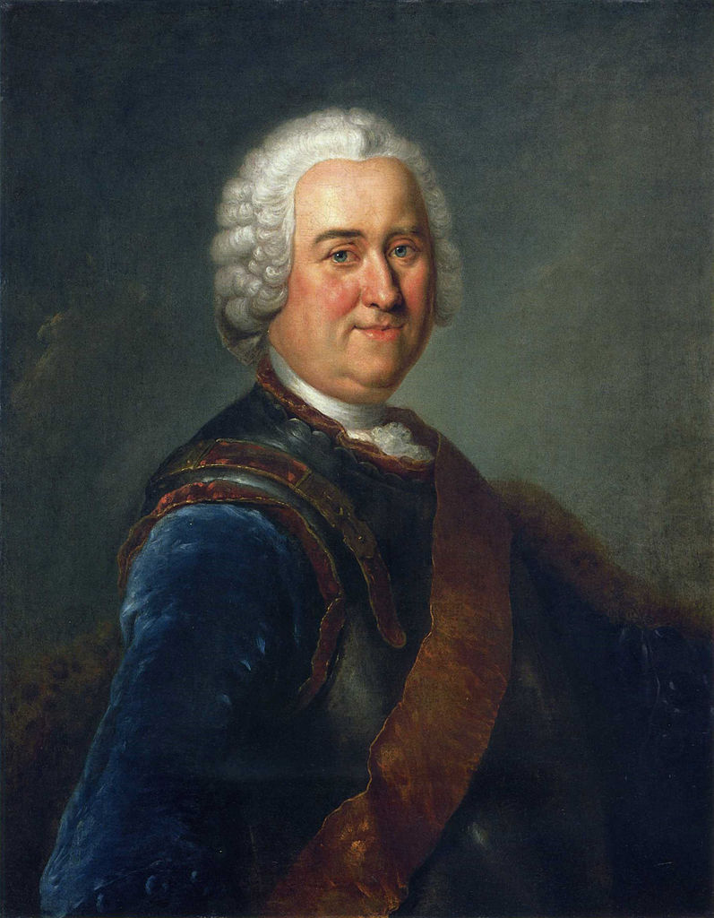 Portrait of Field Marshal James Keith, vintage artwork by Antoine Pesne, 12x8" (A4) Poster