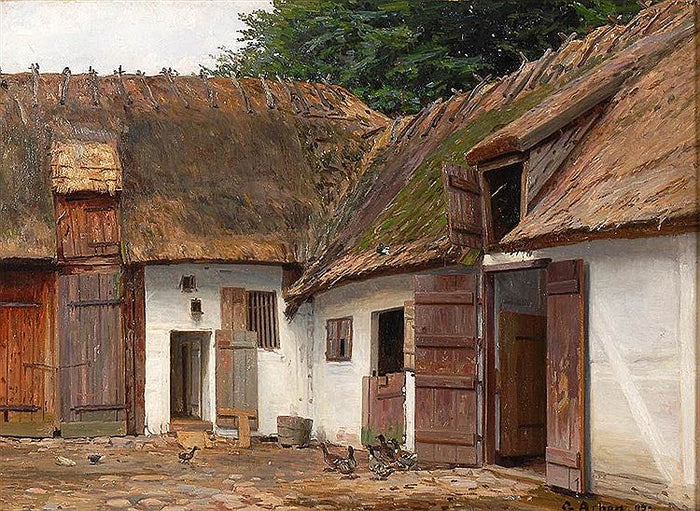 Barnhaus by Georg Nicolaj Achen,A3(16x12