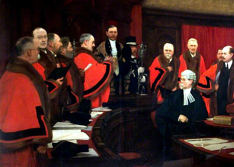 Council Chamber Installation Ceremony by Frank Craig,16x12(A3) Poster