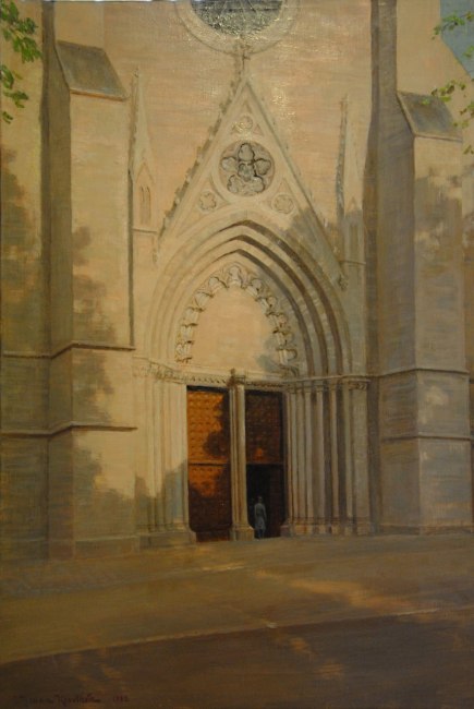 Cathedral's western portal by Johan Krouthen,A3(16x12