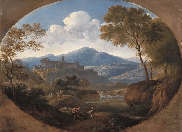 Grottaferrata near Rome, vintage artwork by Johann Georg von Dillis, 12x8" (A4) Poster