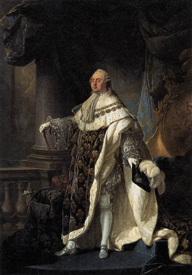 Portrait of Louis XVI, vintage artwork by Antoine-Francois Callet, 12x8" (A4) Poster