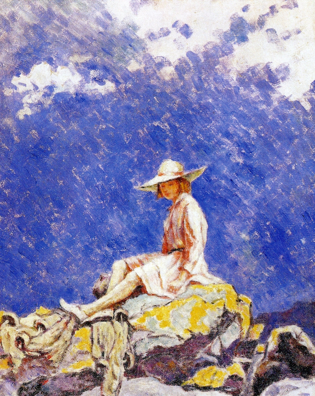 Betty on the Rocks by Mainie Jellett,16x12(A3) Poster