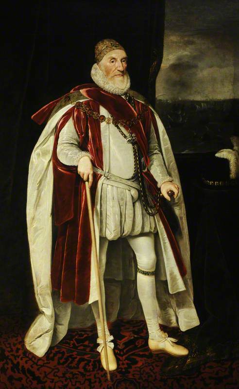 Charles Howard, 2nd Lord Howard of Effingham and 1st Earl of Nottingham, vintage artwork by Daniël Mijtens, 12x8" (A4) Poster