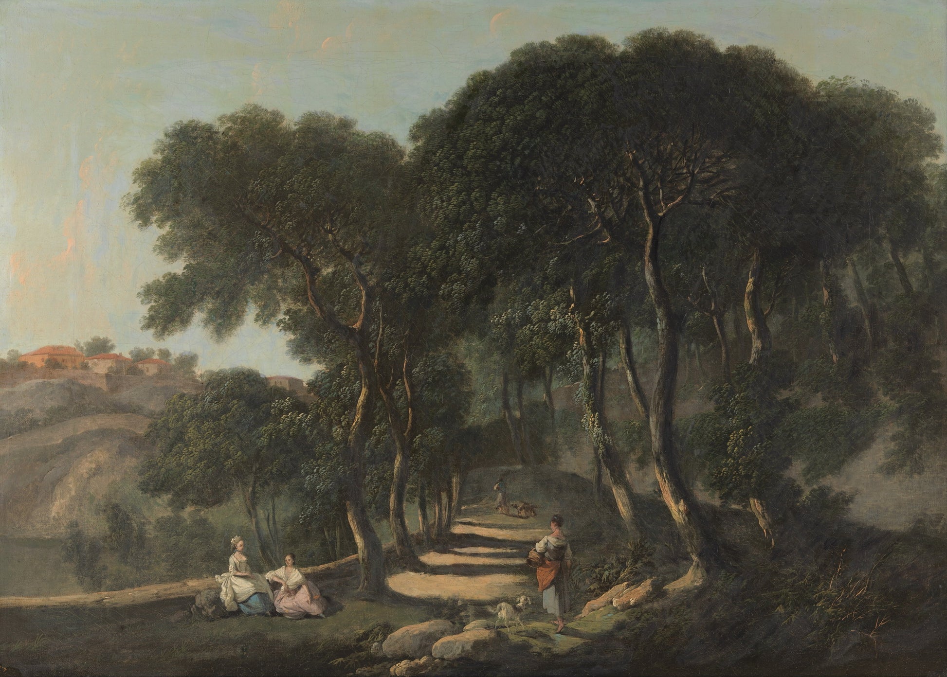 View near Rome, vintage artwork by Sir Nathaniel Dance-Holland, 12x8" (A4) Poster