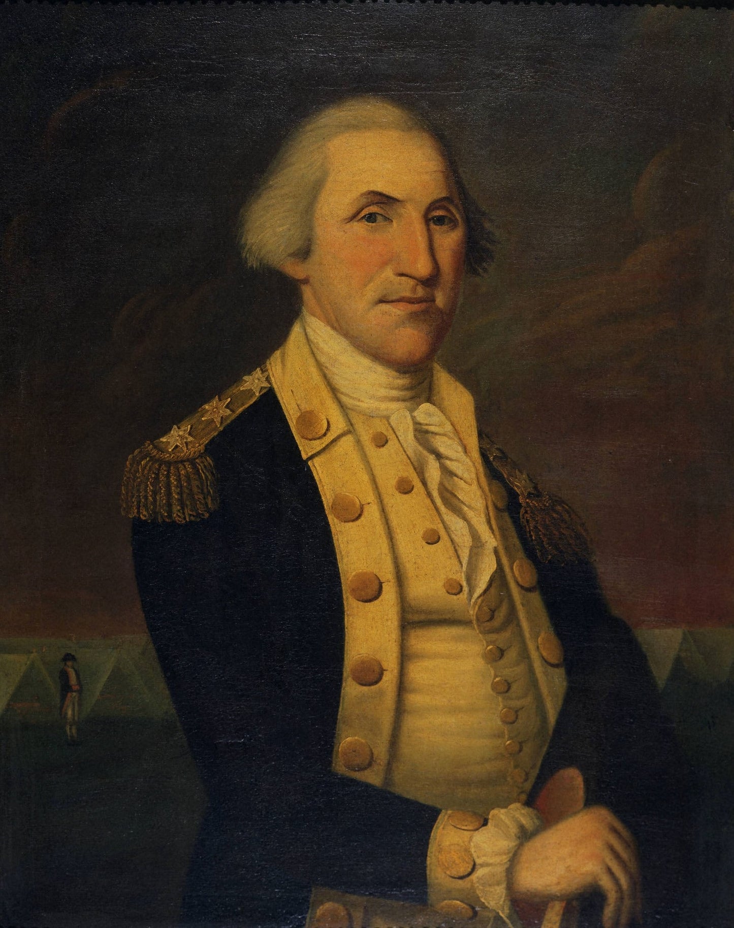 George Washington, vintage artwork by Attributed to Charles Peale Polk, 12x8" (A4) Poster