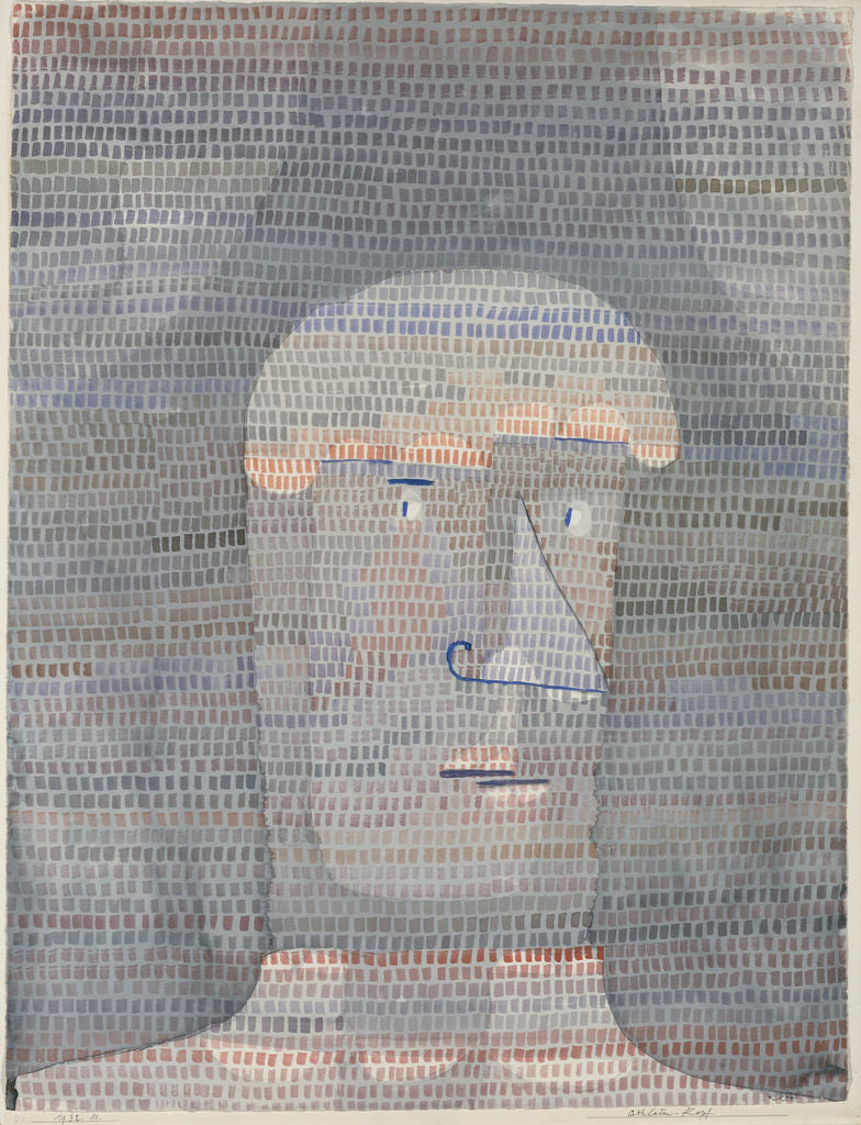 Athlete’s Head, vintage artwork by Paul Klee, 12x8" (A4) Poster