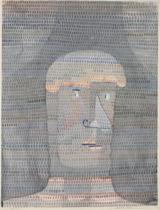 Athlete’s Head, vintage artwork by Paul Klee, 12x8" (A4) Poster