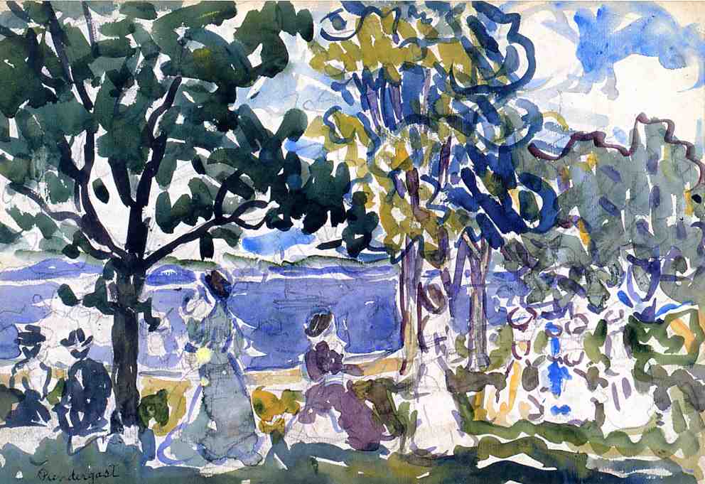 Beach Promenade by Maurice Prendergast,A3(16x12")Poster