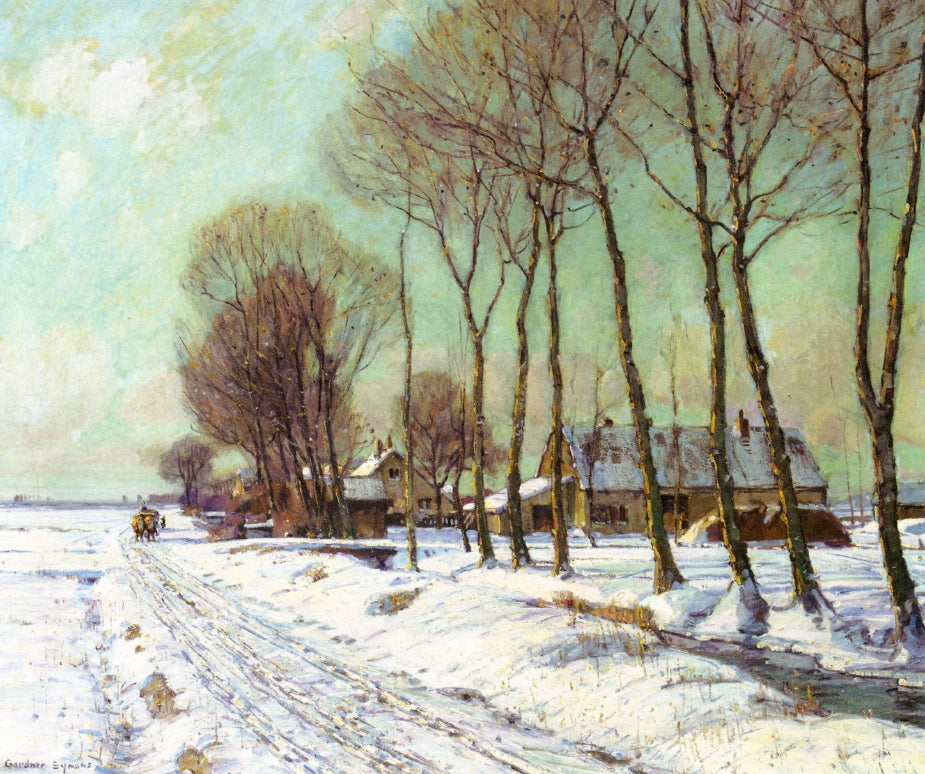 Snow Clad Fields in Morning Light by George Gardner Symons,A3(16x12")Poster